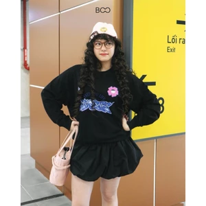 Áo Nỉ Không Mũ BOO Over fit In Big Graphic Stress Essential
