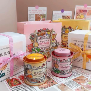 Set quà tặng nến thơm gấu bơ Butter Bear dễ thương tặng bạn gái, học sinh trung thu,20-10, 8-3