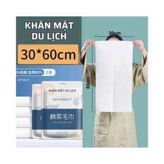 Khăn Mặt, Khăn Tắm Du Lịch Dùng 1 Lần Tiện Lợi Cotton Tự Nhiên, An toàn Vệ sinh
