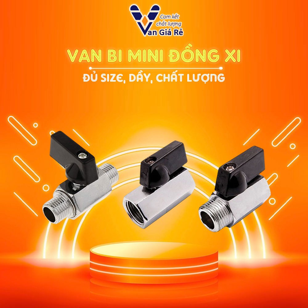 Van Bi Mini Tay Bướm Đồng Xi Ren Trong Ren Ngoài 9.6 13 17 21 Khóa Nước ...