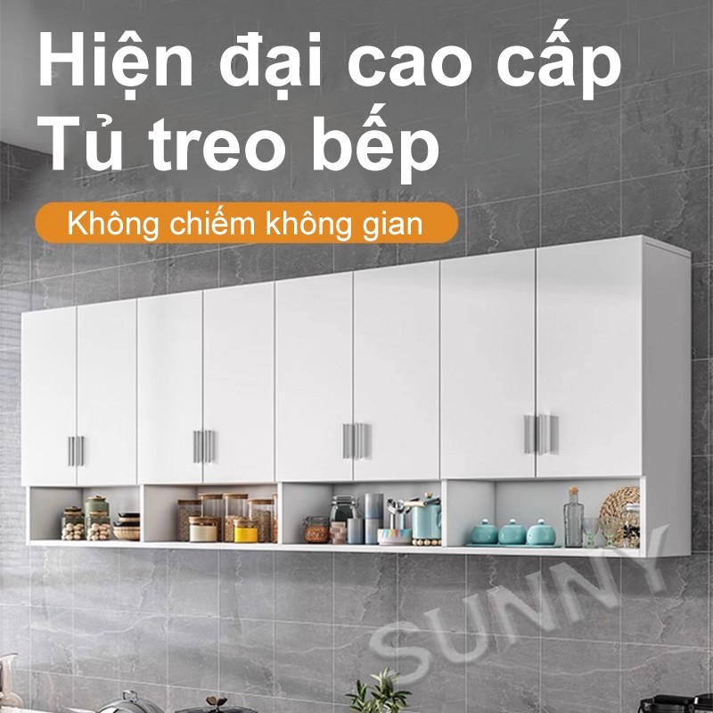 SUNNY Tủ treo tường gỗ nâng cấp chắc chắn bền đẹp lưu trữ lớn tiết kiệm không gian