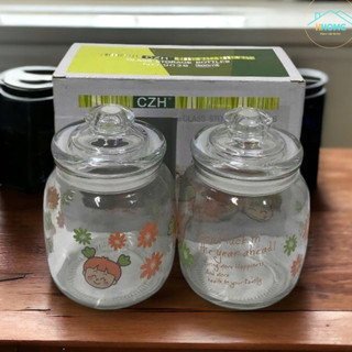 Set 2 Hũ Thủy Tinh Trong Suốt Cao Cấp 500ml - NO 9036