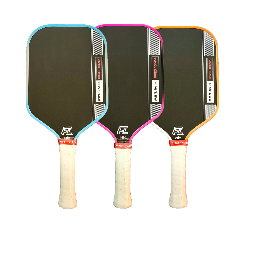 Vợt Pickleball FeiLin 5C – Carbon Fiber, Lõi EVA Tổ Ong, Trợ Lực, Dày 16mm