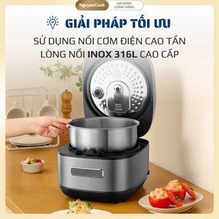 Full Bộ Phụ Kiện Nồi cơm điện RC900IH–1.5L Inox 316L chống dính, 18 chế độ nấu thông minh NGUYENCOOK