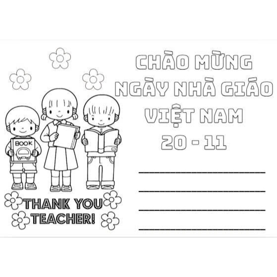 Set 12-20 thiệp tô màu chúc mừng ngày 20/10, 20/11, 8/3 để bé dành tặng cho bà, mẹ và cô những món quà bất ngờ thú vị