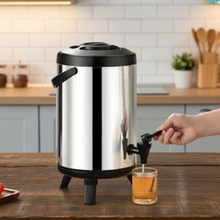 Bình ủ trà giữ nhiệt 6L 8L 10L 12L loại 1 xịn, bình nước giữ nhiệt inox 304 có vòi chuyên dụng pha trà cao cấp