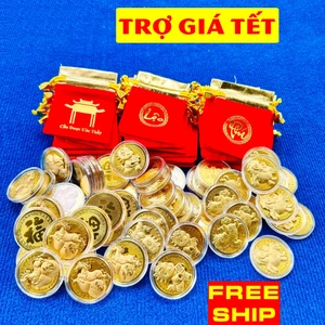 COMBO 100 Thỏi Ngựa Vàng Thần Tài may mắn tài lộc kèm túi Nhung trang trọng biếu tặng, Lì Xì Tết
