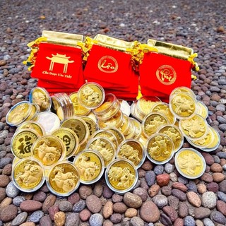[BÁN CHẠY] Thỏi Ngựa Vàng Thần Tài may mắn tài lộc kèm túi Nhung trang trọng biếu tặng, Lì Xì Tết rất ý nghĩa