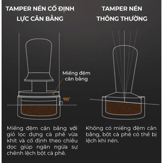 Feepie Tamper nén cà phê cố định lực cân bằng Wood charm