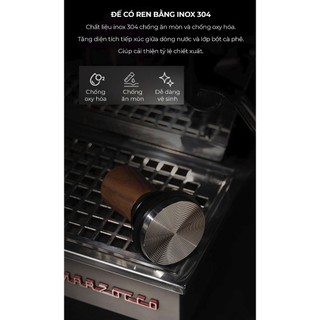 Feepie Tamper nén cà phê cố định lực cân bằng Wood charm