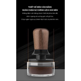 Feepie Tamper nén cà phê cố định lực cân bằng Wood charm