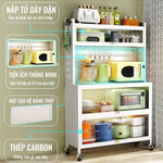 Kệ Nhà Bếp Đa Năng Tủ nhà Bếp 5/6 tầng kệ để đồ nhà bếp bát đĩa kệ lò vi sóng，Kệ lưu trữ nhà bếp — ảnh 2