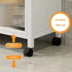Kệ Nhà Bếp Đa Năng Tủ nhà Bếp 5/6 tầng kệ để đồ nhà bếp bát đĩa kệ lò vi sóng，Kệ lưu trữ nhà bếp — ảnh 3