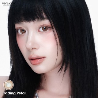 Kính áp tròng VIVIMOON EYECONIC lens cận cho mắt thở màu nâu Fading Petal, giãn tròng to baby 14.5mm hạn sử dụng 6 tháng