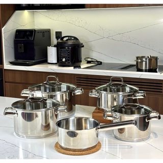 BST bộ nồi WMF, chất liệu thép không gỉ 18/10, nắp kính thủy tinh cao cấp, chắc chắn GermanySnT HCM