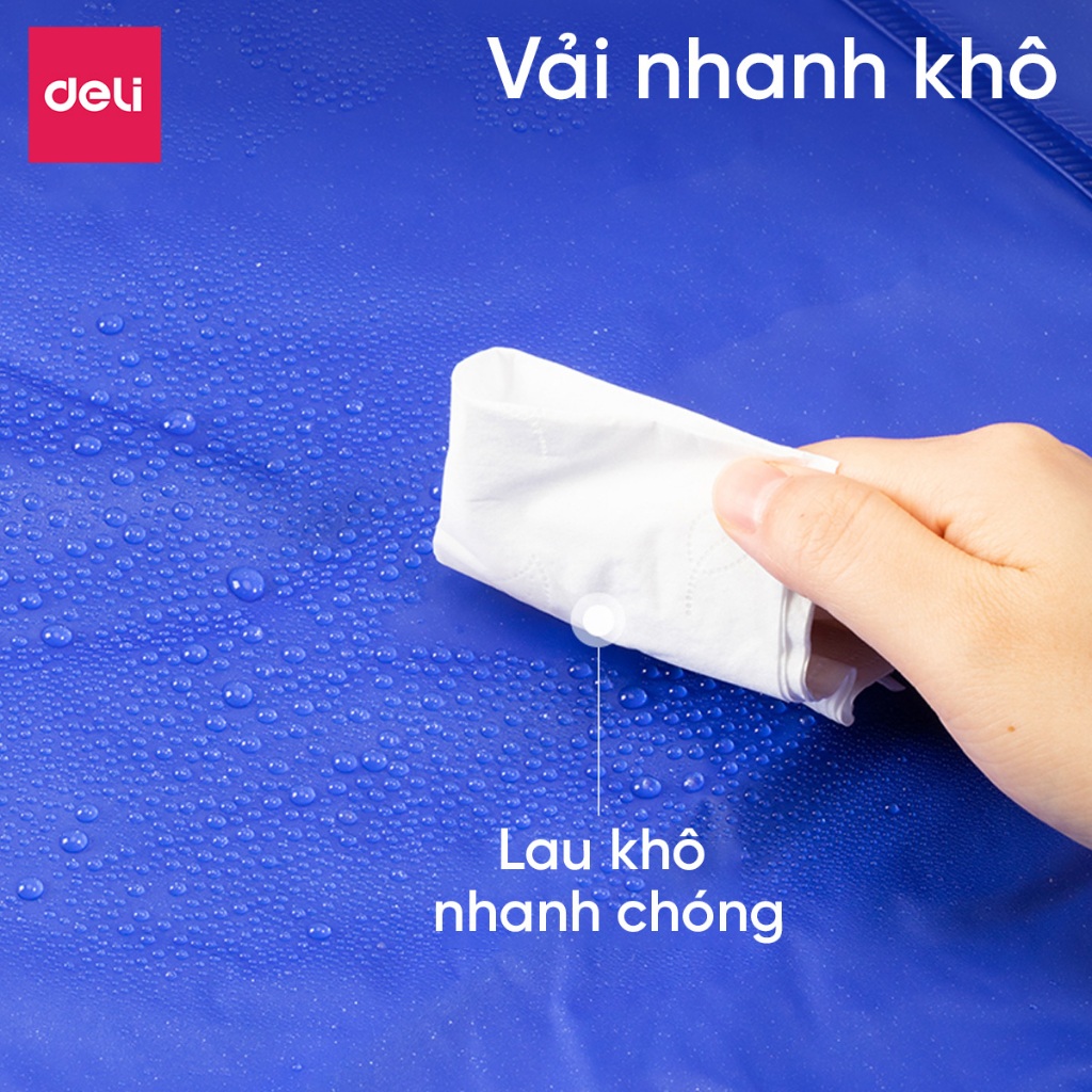 Áo mưa bộ nam nữ thời trang Deli cao cấp, quần áo mưa đi xe chống thấm nước vải PVC dày dặn, Bo chun chắc chắn