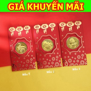 [HÓT] SET 10 CÁI - Bao Lì Xì Mạ Vàng Hình Con Ngựa  Tết 2026 làm quà tặng phong thủy Tết