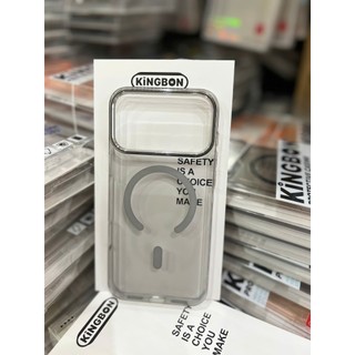 Ốp iPhone KiNGBON PC Nhựa Màu Chống Ố Kèm Sạc Không Dây cho iPHONE 12 Đến 17 Pro Max