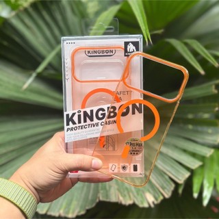 Ốp iPhone KiNGBON PC Nhựa Màu Chống Ố Kèm Sạc Không Dây cho iPHONE 12 Đến 17 Pro Max