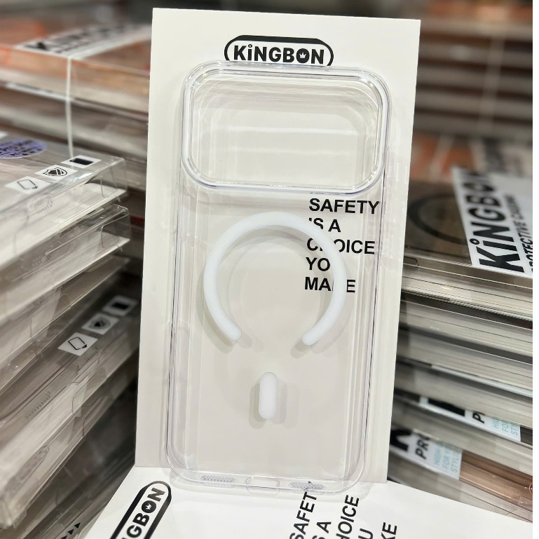 Ốp Lưng iPhone KiNGBON PC Nhự Màu Kèm Hỗ Trợ Sạc Không Dây Chống Ố cho iPhone 12 đến 17 Pro Max
