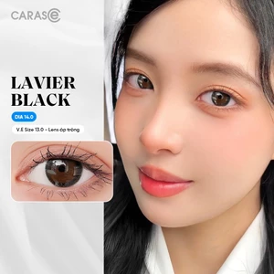 Kính áp tròng khoá ẩm 1 Ngày Màu Đen CARASE, Lens cận LAVIER BLACK