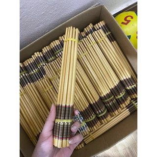 Bộ đũa tre tự nhiên thủ công mịn đẹp chống mốc bền chắc tiện lợi dùng trong gia đình, quán ăn