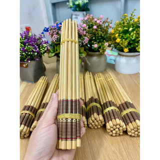 Bộ đũa tre tự nhiên thủ công mịn đẹp chống mốc bền chắc tiện lợi dùng trong gia đình, quán ăn