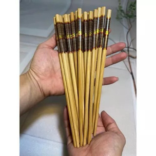 Bộ đũa tre tự nhiên thủ công mịn đẹp chống mốc bền chắc tiện lợi dùng trong gia đình, quán ăn