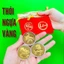 Xu Lá Vàng Ngựa Thần Tài May Mắn + Túi Gấm Phúc Lộc