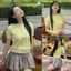 - Áo len ngắn tay cổ trong thêu nơ cúc giả cardigan basic 2 màu len lông thỏ ALC05