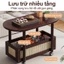Bàn trà bàn phụ Bàn trà cong cổ điển bằng tre di động thiết kế chắc chắn - phù hợp cho phòng khách