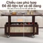 Bàn trà bàn phụ Bàn trà cong cổ điển bằng tre di động thiết kế chắc chắn - phù hợp cho phòng khách