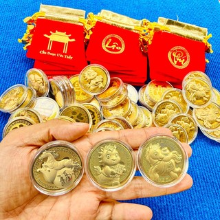 🌸 Sale TẾT🌸 Thỏi Ngựa Thần Tài Mạ Vàng Tặng Kèm Túi Nhung Phúc Lộc Phong Thủy May Mắn Tết 2026