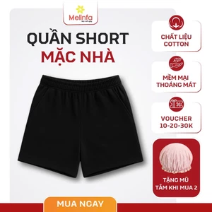 Quần short cotton- viscose thun gân dành cho nữ mặc hàng ngày thoáng khí, co giãn VAQ0598