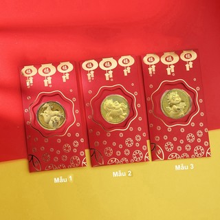 [HÓT] (Tết 2026) Bao lì xì hình con Ngựa mạ vàng , Bao lì xì Thần Tài quà tặng phong thủy, may mắn, tài lộc, Tết