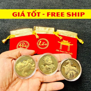 🌸 Sale TẾT🌸 Thỏi Ngựa Thần Tài Mạ Vàng Tặng Kèm Túi Nhung Phúc Lộc Phong Thủy May Mắn Tết 2026