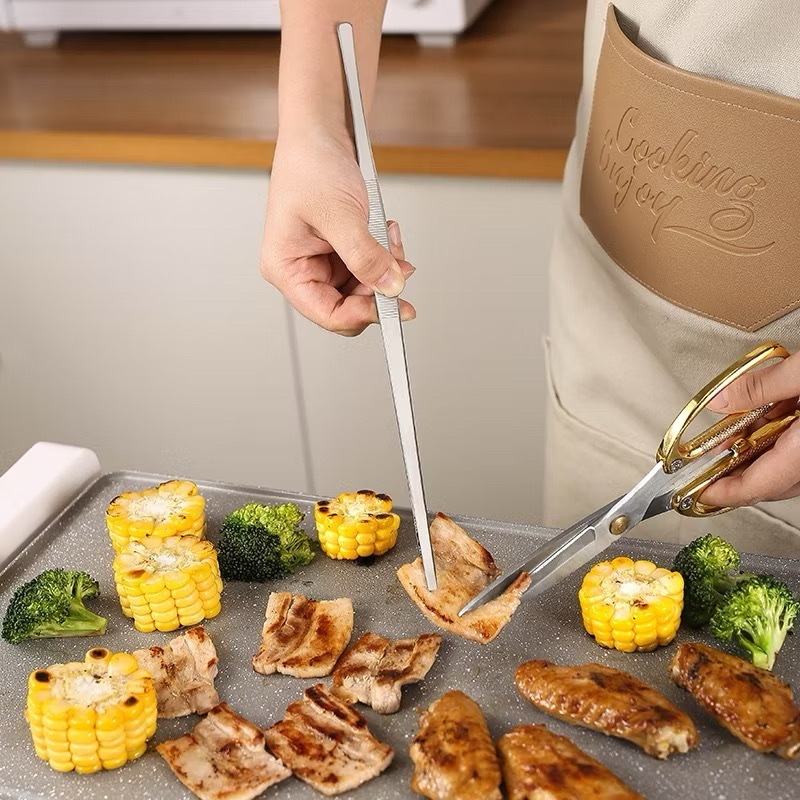 Kẹp Nướng KINSGEM by Chockmen 30cm Kẹp Gắp Thức Ăn Gắp Đồ Nướng Kẹp Thịt Gắp Đồ Chiên Rán Nhúng Lẩu