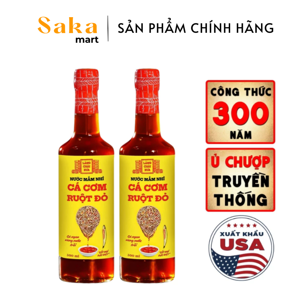 KF Combo 2 CHAI Nước mắm nhỉ cá cơm ruột đỏ vùng nước trồi Làng Chài ...