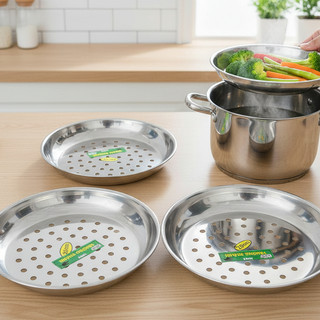 Vỉ hấp Không Chân bỏ nồi lẩu tiện lợi đẹp mắt, hấp mực hấp tôm hấp thịt - Hùng Home
