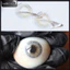 Lens mắt B321 Gray màu xám vàng vân tia không viền nổi bật, size nhỏ - thương hiệu LUNA EYES