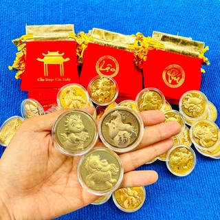 [BÁN CHẠY] SỈ 10 Thỏi Ngựa Thần Tài Mạ Vàng Tặng Kèm Túi Nhung Phúc Lộc Phong Thủy May Mắn Tết 2026
