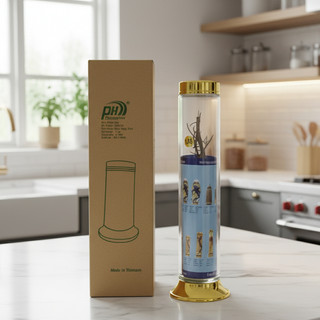 Bình Sâm Phú Hòa, Bình Thuỷ Tinh Phú Hòa Trụ Tròn Ngâm Rượu, Ngâm Sâm, Mật Ong Cao Cấp 1.18 Lít