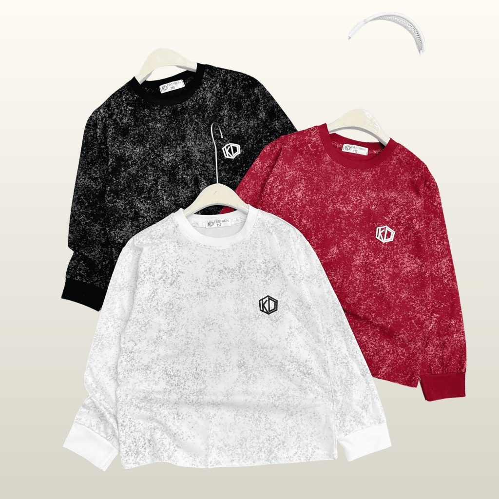 Áo thun dài tay thu đông bé trai-IN LOANG, chất cotton co giãn 4 chiều, mềm, mịn, đủ size từ 20-65kg