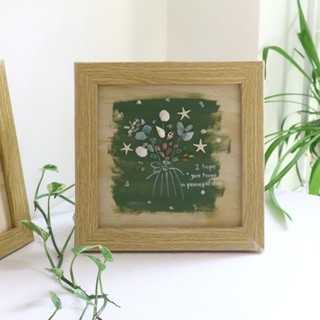 Tranh Handmade Đính Đá Ván Gỗ Dùng để Trang Trí, Decor Phòng, Quà Tặng Ý Nghĩa, Kích thước 20x20cm