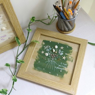 Tranh Handmade Đính Đá Ván Gỗ Dùng để Trang Trí, Decor Phòng, Quà Tặng Ý Nghĩa, Kích thước 20x20cm