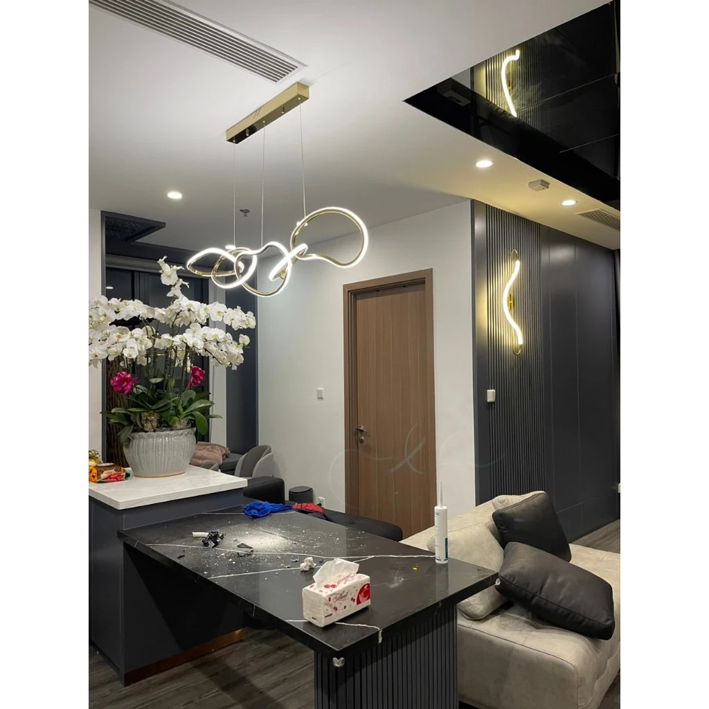 Đèn thả bàn ăn đèn thả trần EVA AP1222 dài 1m5 độc đáo trang trí phòng khách, phòng ăn, quầy bar bảo hành 24 tháng