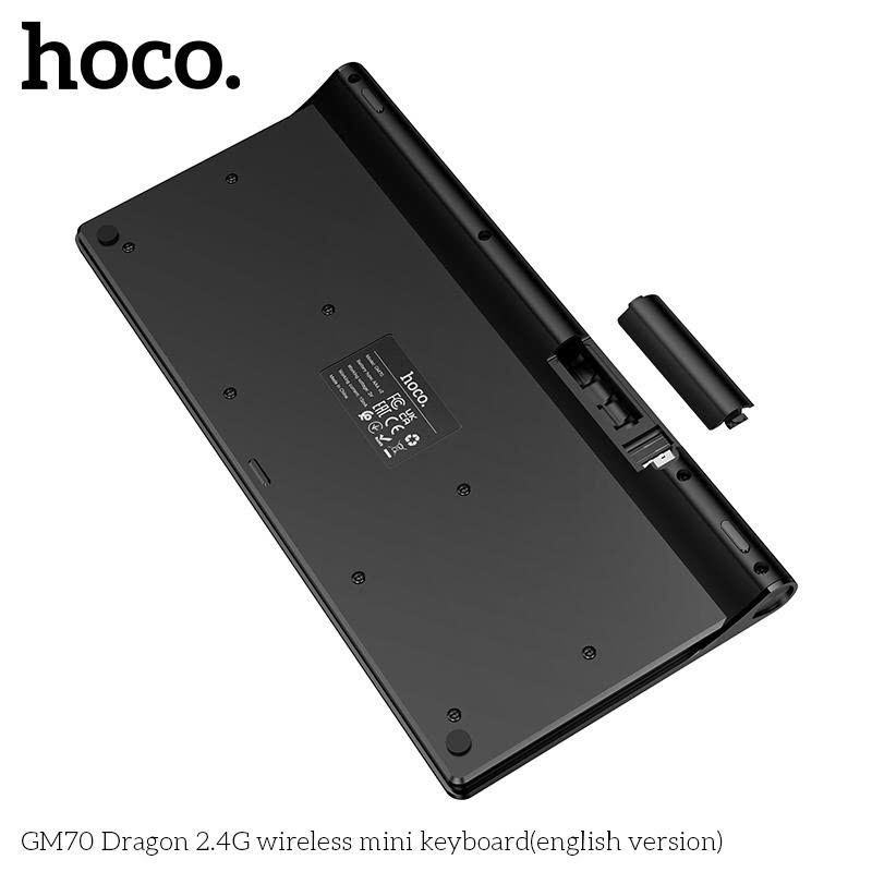 Bàn phím mini không dây HOCO GM70 kết nối không dây 2.4G, phù hợp cho máy PC và laptop. | BigBuy360 - bigbuy360.vn