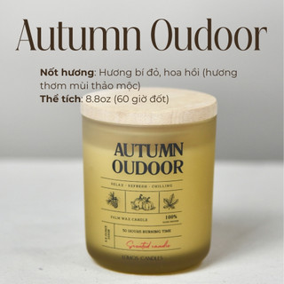 Nến thơm phòng quà tặng cao cấp Autumn Outdoor hương ngọt ngào tặng kèm túi và thiệp
