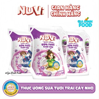 Sữa tươi trái cây Nuvi dạng túi 110ml có thạch/ không thạch