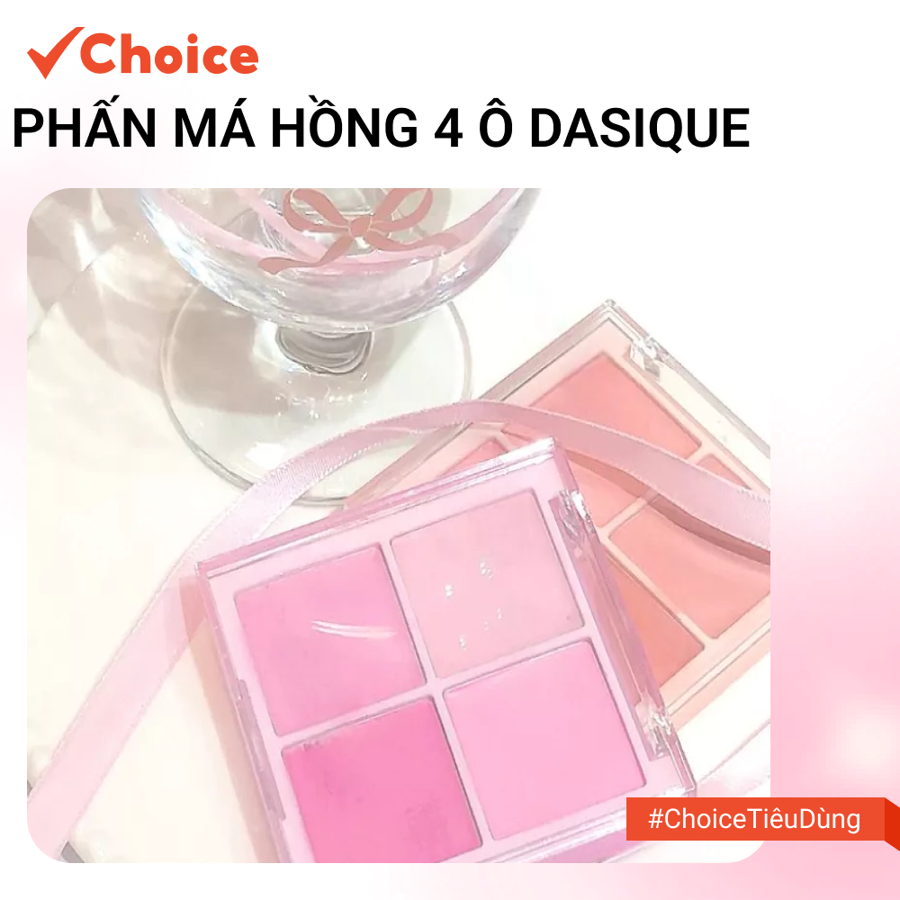 [Choice] Phấn Má Hồng 4 Ô Dasique FM1-2818-4 Blending Mood Cheek Blush 12g
